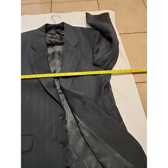 Hugo Boss 38R Corleone 2 Button Black Blazer Sport Coat Suit Jacket Virgin Wool - Picture 15 of 16